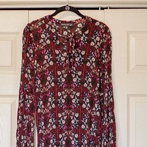 Living Doll | Black & Red Floral Dress